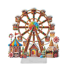Load image into Gallery viewer, Acrylic Christmas Ferris Wheel Special Shape Diamond Painting Desktop Ornaments
