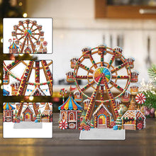 Load image into Gallery viewer, Acrylic Christmas Ferris Wheel Special Shape Diamond Painting Desktop Ornaments
