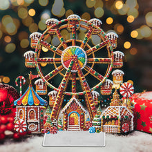 Load image into Gallery viewer, Acrylic Christmas Ferris Wheel Special Shape Diamond Painting Desktop Ornaments
