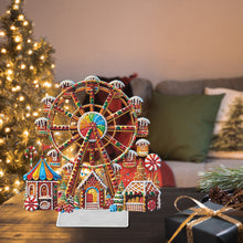 Load image into Gallery viewer, Acrylic Christmas Ferris Wheel Special Shape Diamond Painting Desktop Ornaments
