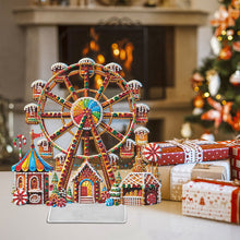Load image into Gallery viewer, Acrylic Christmas Ferris Wheel Special Shape Diamond Painting Desktop Ornaments
