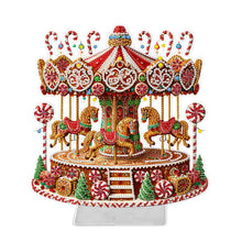 Load image into Gallery viewer, Acrylic Xmas Merry-go-round Special Shape Diamond Painting Desktop Ornaments

