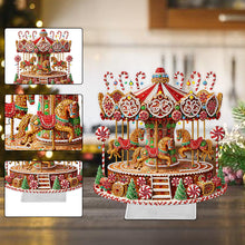 Load image into Gallery viewer, Acrylic Xmas Merry-go-round Special Shape Diamond Painting Desktop Ornaments
