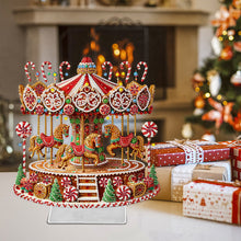 Load image into Gallery viewer, Acrylic Xmas Merry-go-round Special Shape Diamond Painting Desktop Ornaments
