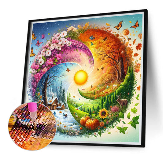 Diamond Painting - Full Round - Seasonal scenery (40*40CM)