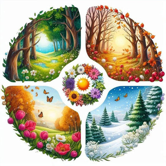 Diamond Painting - Full Round - Seasonal scenery (40*40CM)
