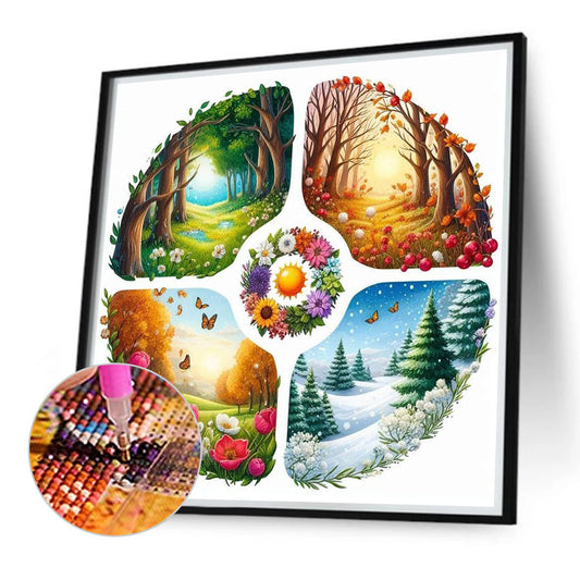 Diamond Painting - Full Round - Seasonal scenery (40*40CM)