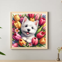 Load image into Gallery viewer, Diamond Painting - Full Round - Tulip West Highland White Terrier (30*30CM)
