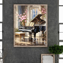 Load image into Gallery viewer, Diamond Painting - Full Round - Pink Flower Piano Hall (40*50CM)
