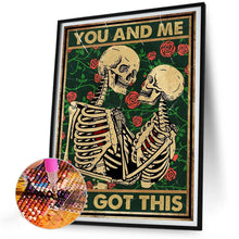 Load image into Gallery viewer, Diamond Painting - Full Round - Two skull tarot cards (30*40CM)
