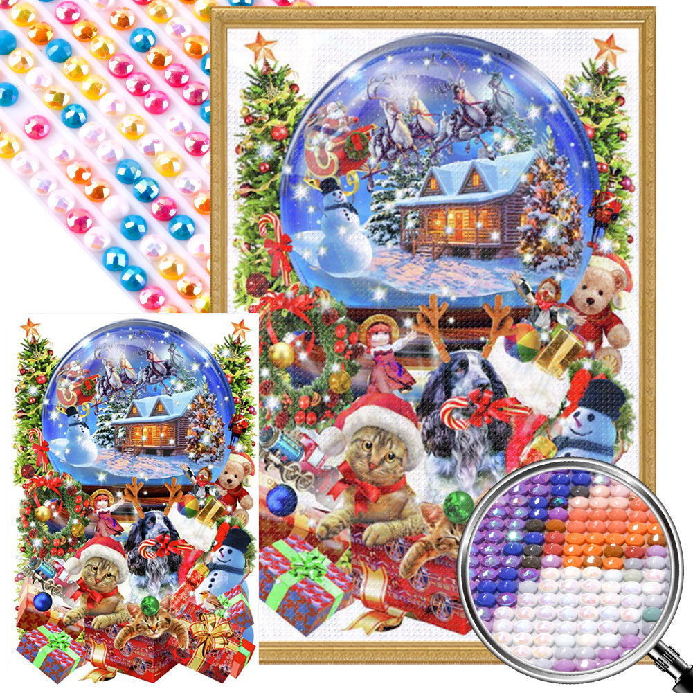 AB Diamond Painting - Full Round - Christmas crystal ball (40*60CM)