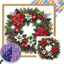 Load image into Gallery viewer, Diamond Painting - Full Square - Christmas wreath (30*30 CM)
