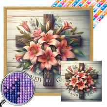 Load image into Gallery viewer, AB Diamond Painting - Full Square - Cross flowers (40*40CM)
