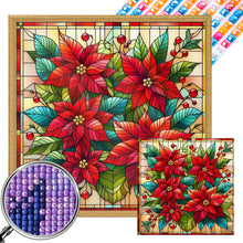 Load image into Gallery viewer, AB Diamond Painting - Full Square - Poinsettia in glass (40*40CM)
