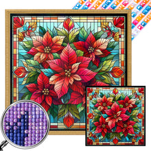 Load image into Gallery viewer, AB Diamond Painting - Full Square - Poinsettia in glass (40*40CM)
