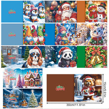 Load image into Gallery viewer, 12pcs Christmas Diamond Painting Greeting Cards Diamond Art Christmas Cards (A)
