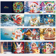 Load image into Gallery viewer, 12pcs Christmas Diamond Painting Greeting Cards Diamond Art Christmas Cards (C)
