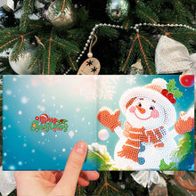 Load image into Gallery viewer, 12pcs Christmas Diamond Painting Greeting Cards Diamond Art Christmas Cards (C)
