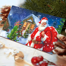 Load image into Gallery viewer, 12pcs Christmas Diamond Painting Greeting Cards Diamond Art Christmas Cards (D)
