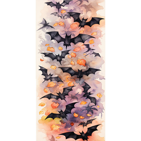 Diamond Painting - Full Round - Halloween bats (30*70CM)
