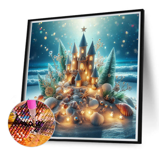 Diamond Painting - Full Round - Beach castle (30*30CM)