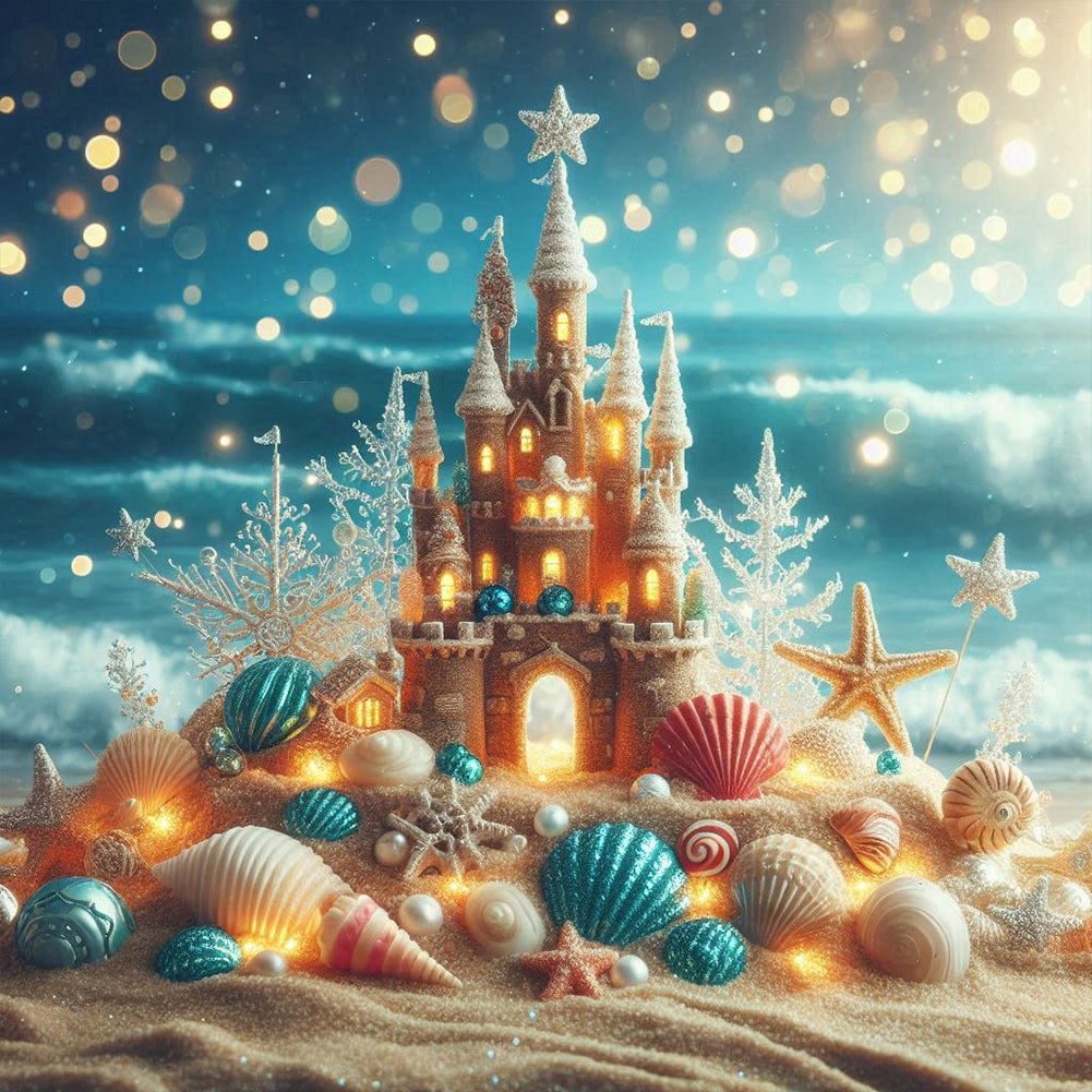 Diamond Painting - Full Round - Beach castle (30*30CM)