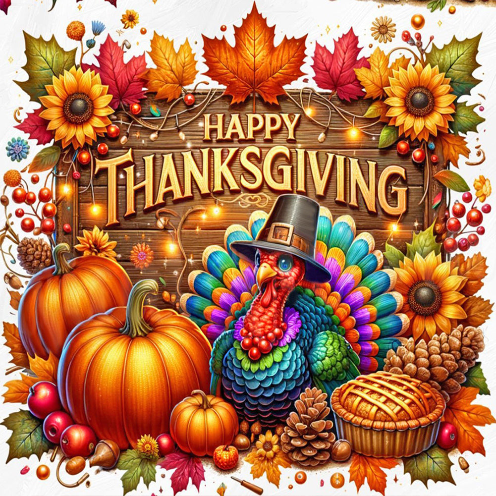 Diamond Painting - Full Round - Autumn Thanksgiving (40*40CM)