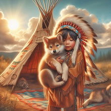 Load image into Gallery viewer, Diamond Painting - Full Round - Indian child (30*30CM)
