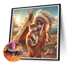 Load image into Gallery viewer, Diamond Painting - Full Round - Indian child (30*30CM)
