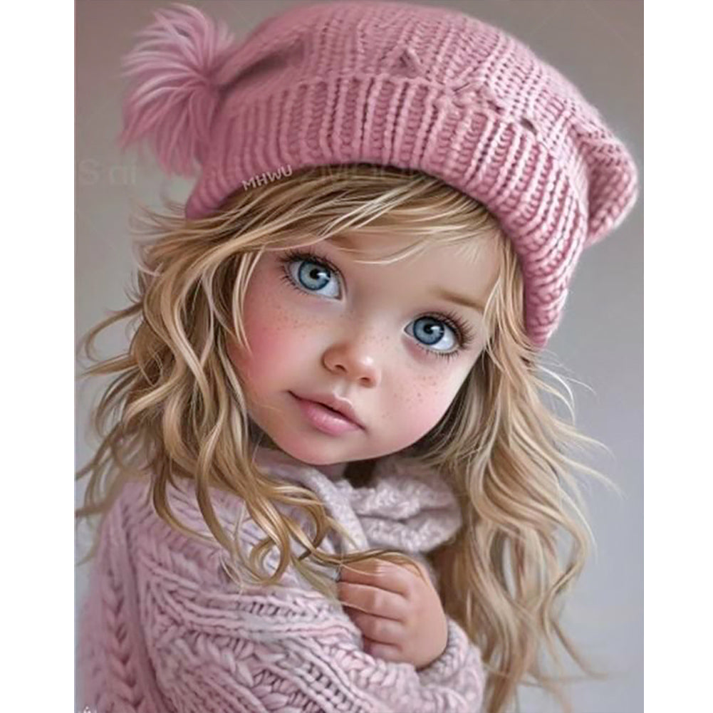 Diamond Painting - Full Round - Big-eyed girl (40*50CM)