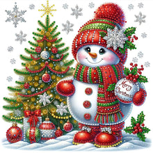 Load image into Gallery viewer, 6Pcs Partial Special Diamond Painting Set - Christmas snowman (30*30CM)
