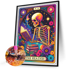 Load image into Gallery viewer, AB Diamond Painting - Full Round - Reading skull (40*50CM)
