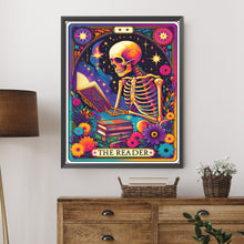 Load image into Gallery viewer, AB Diamond Painting - Full Round - Reading skull (40*50CM)
