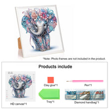 Load image into Gallery viewer, Diamond Painting - Partial Special Shaped - Elephant (30*30CM)
