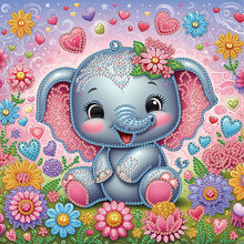 Load image into Gallery viewer, Diamond Painting - Partial Special Shaped - Elephant (30*30CM)
