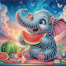 Load image into Gallery viewer, Diamond Painting - Partial Special Shaped - Elephant (30*30CM)
