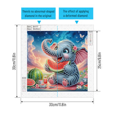 Load image into Gallery viewer, Diamond Painting - Partial Special Shaped - Elephant (30*30CM)
