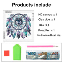 Load image into Gallery viewer, Diamond Painting - Partial Special Shaped - Dream catcher wolf (30*30CM)
