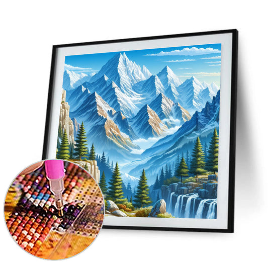 Diamond Painting - Full Round - Iceberg forest (30*30CM)