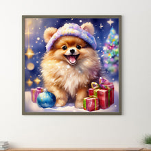 Load image into Gallery viewer, Diamond Painting - Full Round - Christmas Pomeranian (30*30CM)
