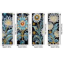 Load image into Gallery viewer, 4Pcs PET Special Shaped Flower DIY Diamond Painting Bookmark for Reading Lover
