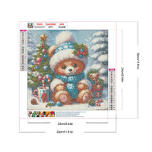 Load image into Gallery viewer, Diamond Painting - Full Round - Christmas of bears in winter clothes (30*30CM)
