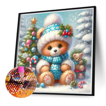 Load image into Gallery viewer, Diamond Painting - Full Round - Christmas of bears in winter clothes (30*30CM)
