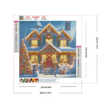 Load image into Gallery viewer, Diamond Painting - Full Round - Christmas in a single house on a winter night (30*30CM)
