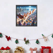 Load image into Gallery viewer, Diamond Painting - Full Round - Santa Claus over the town (30*30CM)
