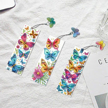 Load image into Gallery viewer, 3Pcs Special Shape Butterfly Diamond Painting Bookmark with Pendant
