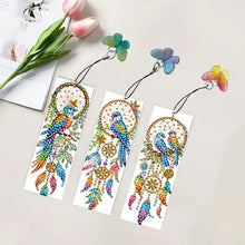 Load image into Gallery viewer, 3Pcs Special Shape Dream Catcher Bird Diamond Painting Art Bookmark for Books
