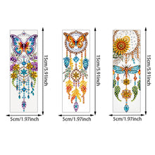 Load image into Gallery viewer, 3Pcs Special Shape Dream Catcher Butterfly Diamond Painting Art Bookmark
