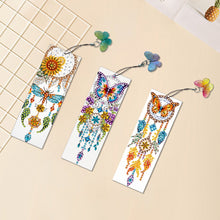 Load image into Gallery viewer, 3Pcs Special Shape Dream Catcher Butterfly Diamond Painting Art Bookmark
