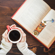 Load image into Gallery viewer, 3Pcs Special Shape Owl Diamond Painting Art Bookmark with Pendant for Book Lover
